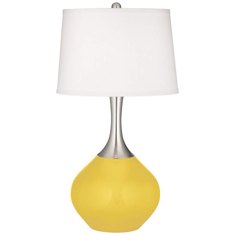 Image 2 Color Plus Spencer 31" Modern Lemon Zest Yellow Table Lamp