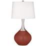 Color Plus Spencer 31" Modern Madeira Red Table Lamp