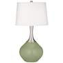 Color Plus Spencer 31" Modern Majolica Green Table Lamp
