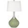 Color Plus Spencer 31" Modern Majolica Green Table Lamp