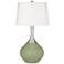 Color Plus Spencer 31" Modern Majolica Green Table Lamp