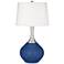Color Plus Spencer 31" Modern Monaco Blue Table Lamp