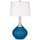 Color Plus Spencer 31" Modern Mykonos Blue Table Lamp
