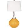 Color Plus Spencer 31" Modern Nickel and Marigold Yellow Table Lamp