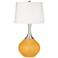 Color Plus Spencer 31" Modern Nickel and Marigold Yellow Table Lamp