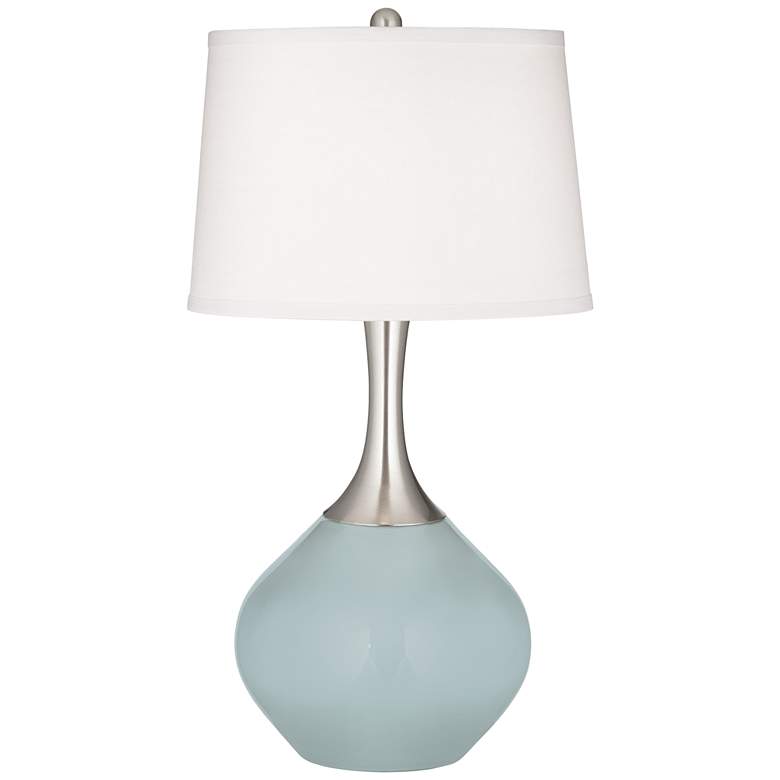 Image 2 Color Plus Spencer 31 inch Modern Rain Blue Table Lamp