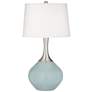 Color Plus Spencer 31" Modern Rain Blue Table Lamp