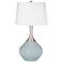 Color Plus Spencer 31" Modern Rain Blue Table Lamp