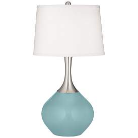Image2 of Color Plus Spencer 31" Modern Raindrop Blue Table Lamp
