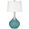 Color Plus Spencer 31" Modern Reflecting Pool Blue Table Lamp