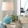 Color Plus Spencer 31" Modern Reflecting Pool Blue Table Lamp