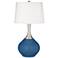 Color Plus Spencer 31" Modern Regatta Blue  Table Lamp