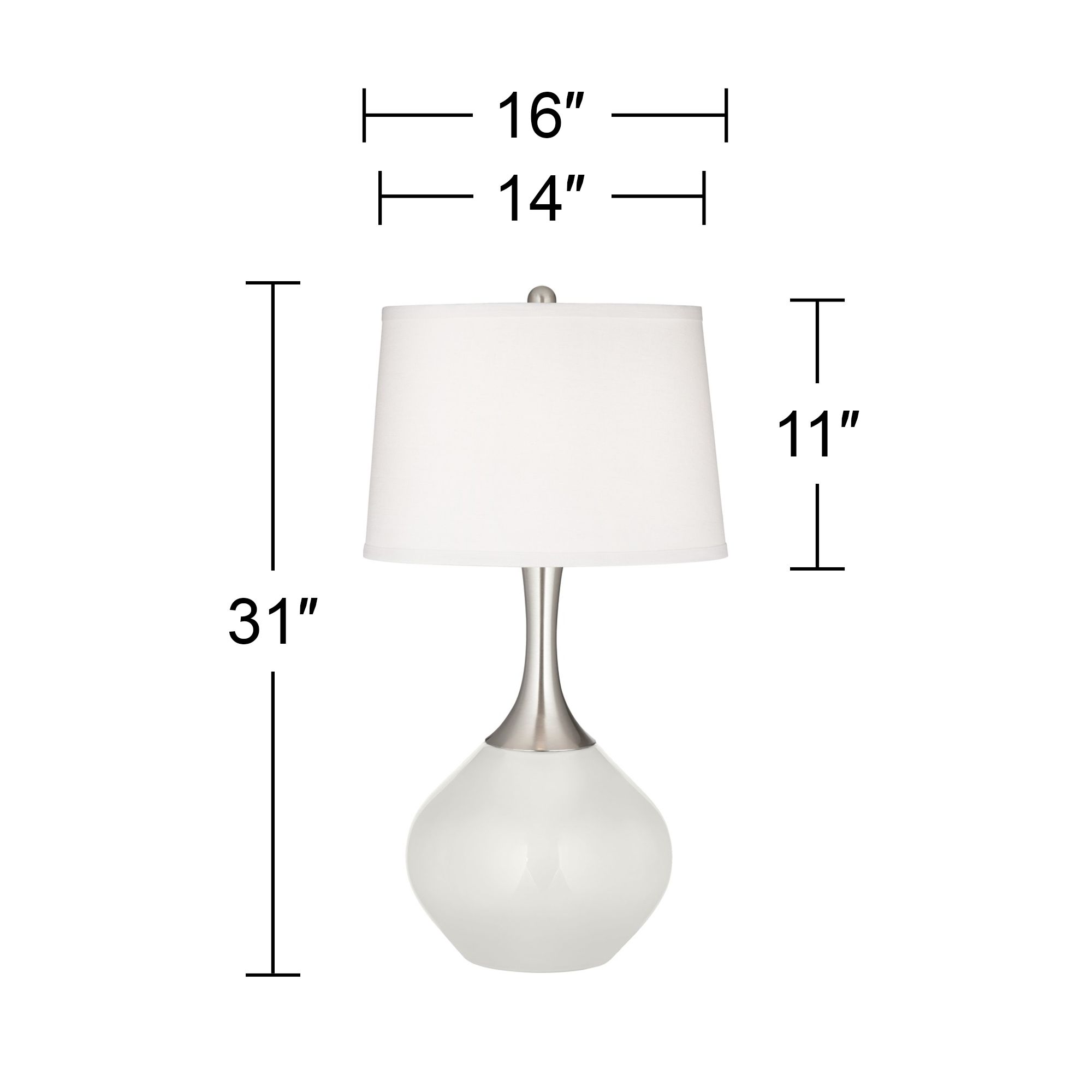 Image 4 Color Plus Spencer 31" Modern Ribbon Red Table Lamp more views