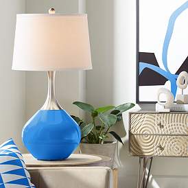 Image1 of Color Plus Spencer 31" Modern Royal Blue Table Lamp