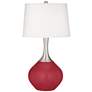 Color Plus Spencer 31" Modern Samba Red Table Lamp