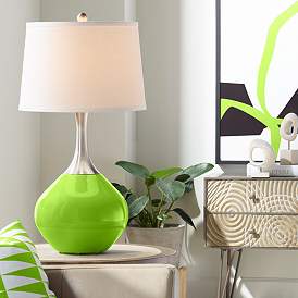 Image1 of Color Plus Spencer 31" Neon Green Modern Table Lamp