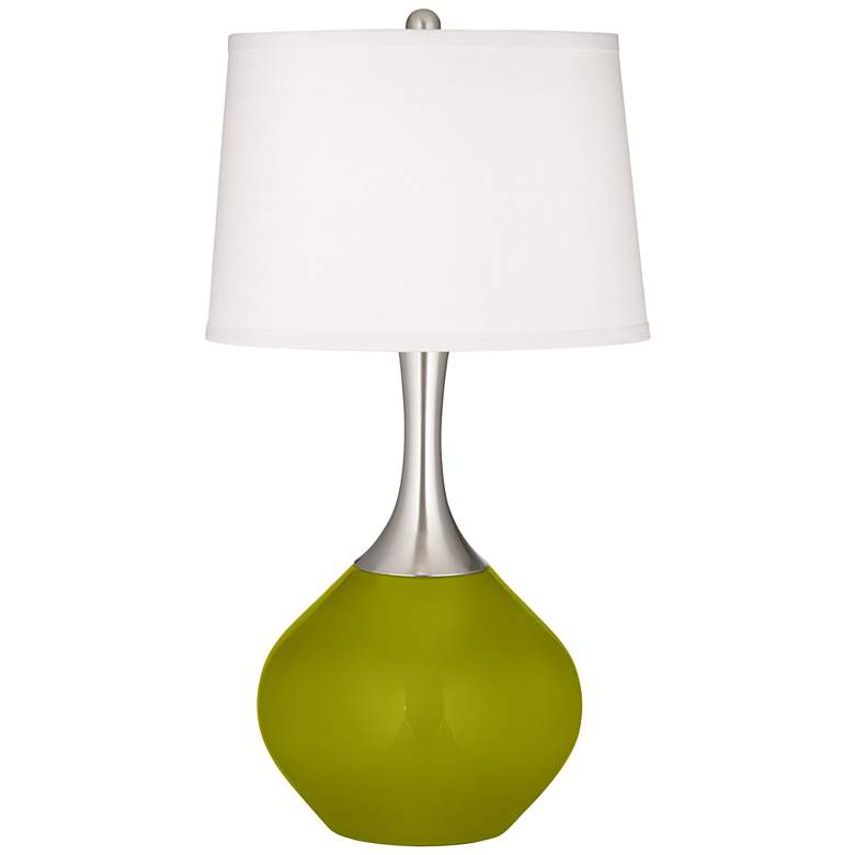 Image 2 Color Plus Spencer 31 inch Olive Green Table Lamp