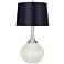Color Plus Spencer 31" Satin Navy Shade and Winter White Table Lamp
