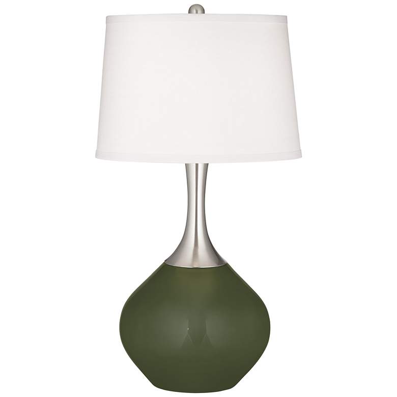 Image 2 Color Plus Spencer 31" Secret Garden Green Table Lamp