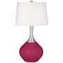 Color Plus Spencer 31" Vivacious Red Modern Table Lamp