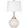 Color Plus Spencer Nickel 31" Modern Glass Smart White Table Lamp