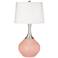 Color Plus Spencer Nickel 31" Rustique Coral Pink Table Lamp