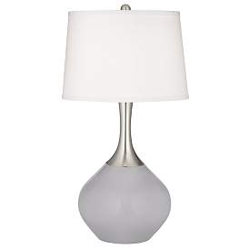 Image2 of Color Plus Spencer Nickel 31" Swanky Gray Table Lamp with Dimmer