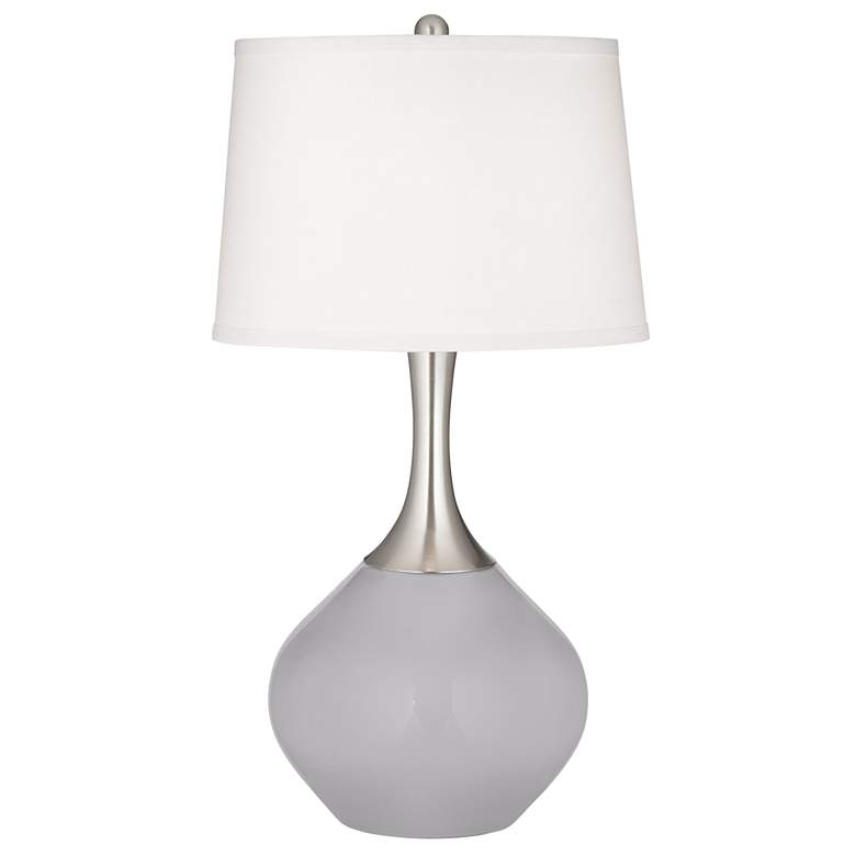 Image 2 Color Plus Spencer Nickel 31" Swanky Gray Table Lamp with Dimmer