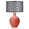 Color Plus Toby 28" Black Metal and Coral Reef Pink Table Lamp