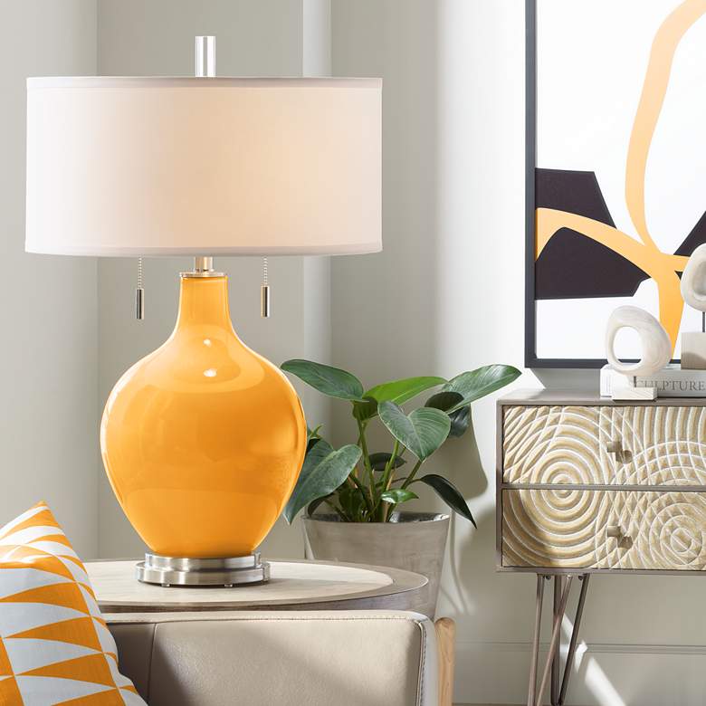 Image 1 Color Plus Toby 28" High Carnival Orange Modern Table Lamp