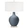 Color Plus Toby 28" High Granite Peak Gray Table Lamp
