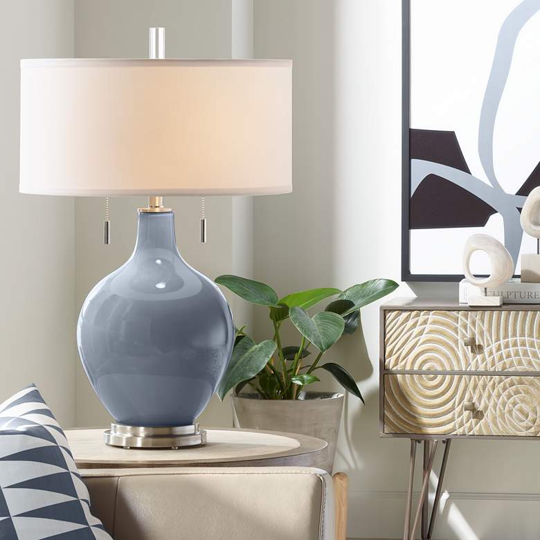 Image 1 Color Plus Toby 28" High Granite Peak Gray Table Lamp