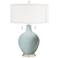 Color Plus Toby 28" High Modern Coastal Rain Blue Table Lamp