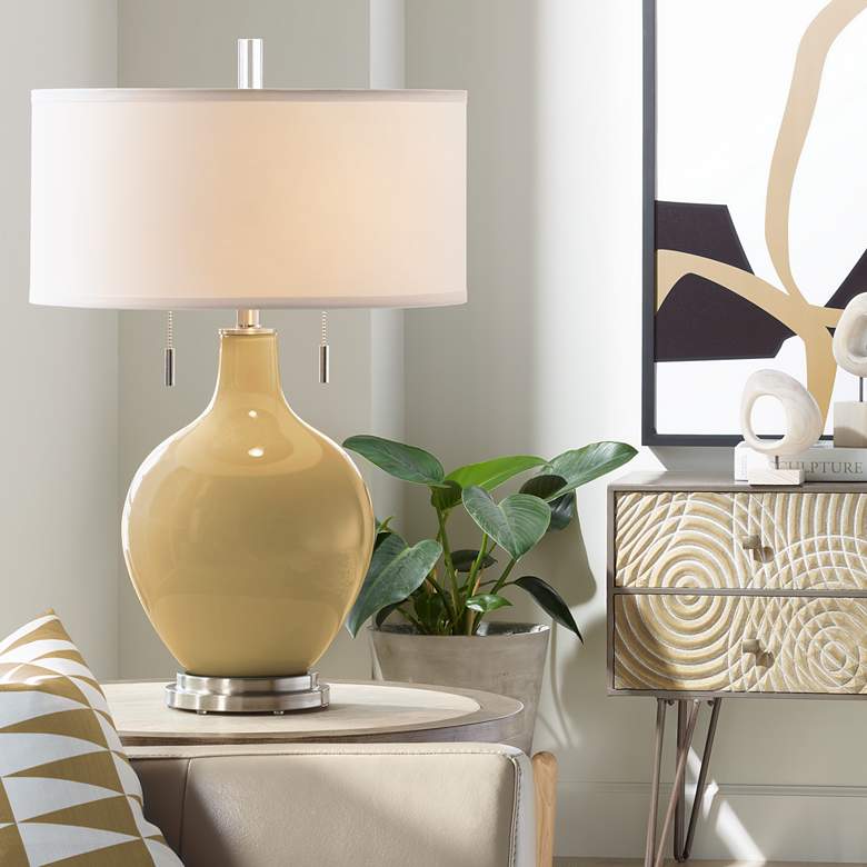 Image 1 Color Plus Toby 28" High Modern Empire Gold Table Lamp