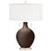 Color Plus Toby 28" High Modern Glass Carafe Brown Table Lamp