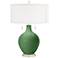 Color Plus Toby 28" High Modern Glass Garden Grove Green Table Lamp