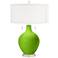 Color Plus Toby 28" High Modern Glass Neon Green Table Lamp