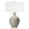 Color Plus Toby 28" High Modern Glass Requisite Gray Table Lamp