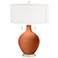 Color Plus Toby 28" High Modern Glass Robust Orange Table Lamp