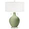 Color Plus Toby 28" High Modern Majolica Green Table Lamp