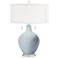 Color Plus Toby 28" High Modern Take Five Blue Table Lamp