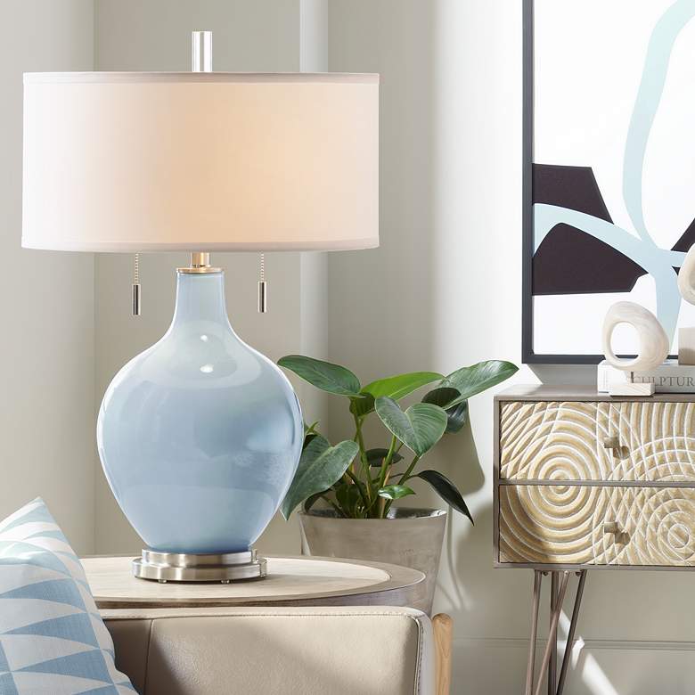 Image 1 Color Plus Toby 28" High Modern Take Five Blue Table Lamp