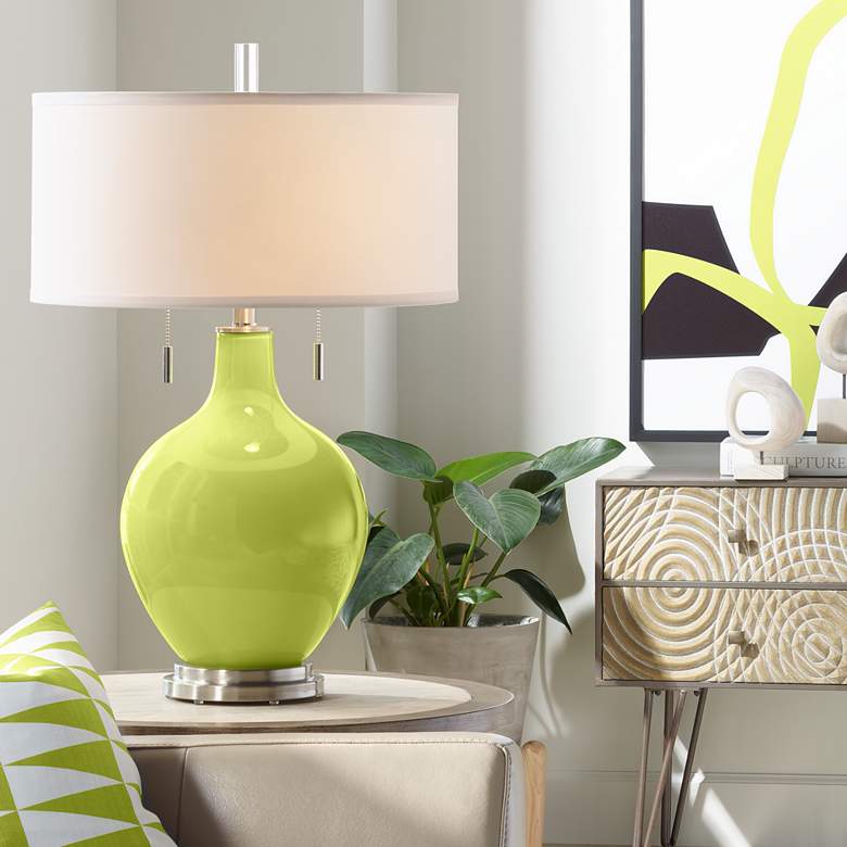 Image 1 Color Plus Toby 28" High Parakeet Green Table Lamp