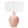 Color Plus Toby 28" High Rustique Pink Table Lamp with USB Dimmer