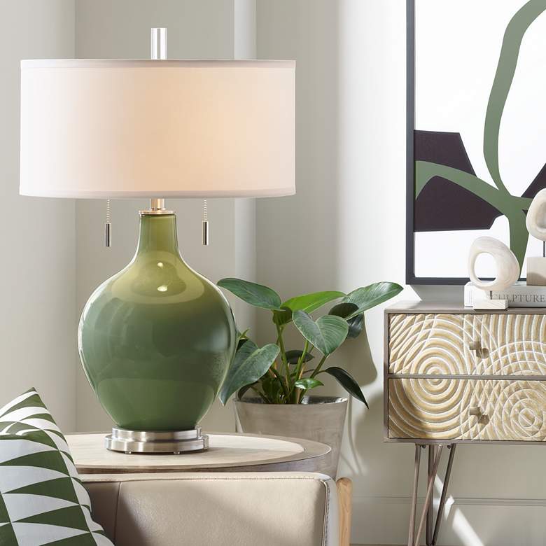 Image 1 Color Plus Toby 28" High Secret Garden Green Table Lamp