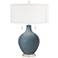 Color Plus Toby 28" High Smoky Blue Table Lamp