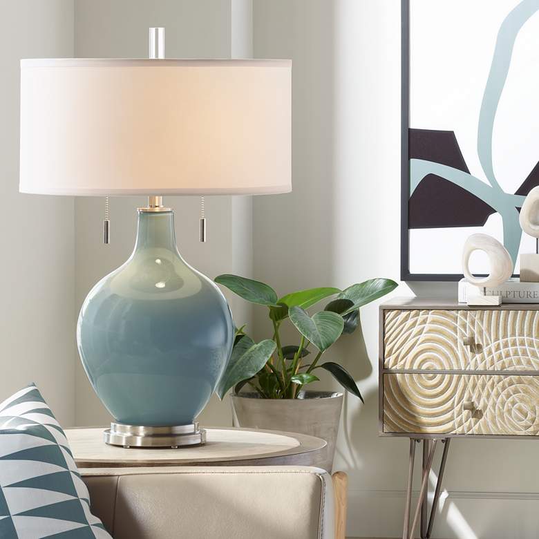 Image 1 Color Plus Toby 28" High Smoky Blue Table Lamp