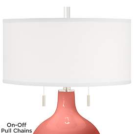 Image4 of Color Plus Toby 28" Modern Glass Coral Reef Pink Table Lamp more views