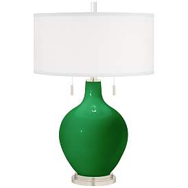 Image3 of Color Plus Toby 28"  Modern Glass Envy Green Table Lamp