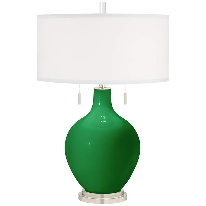 Image 3 Color Plus Toby 28"  Modern Glass Envy Green Table Lamp